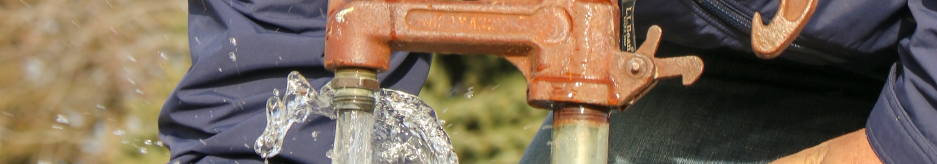 Harold Benton Checking a domestic well